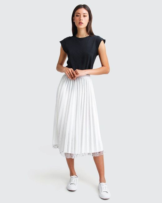 Belle & Bloom Mixed Feeling Reversible Skirt in White | Lyst