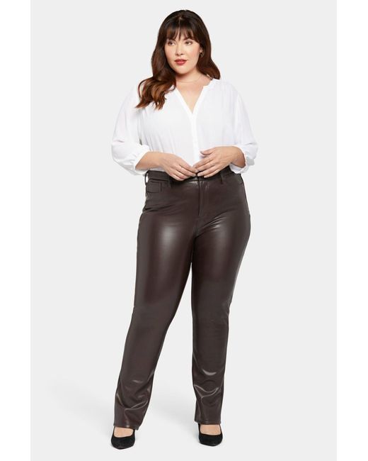 Nydj faux hot sale leather leggings