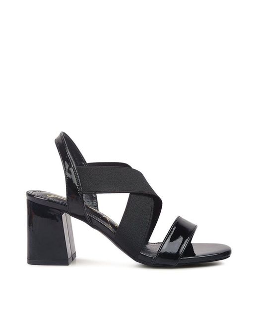 LONDON RAG Elastic Straps Block Heel Sandals in White Lyst