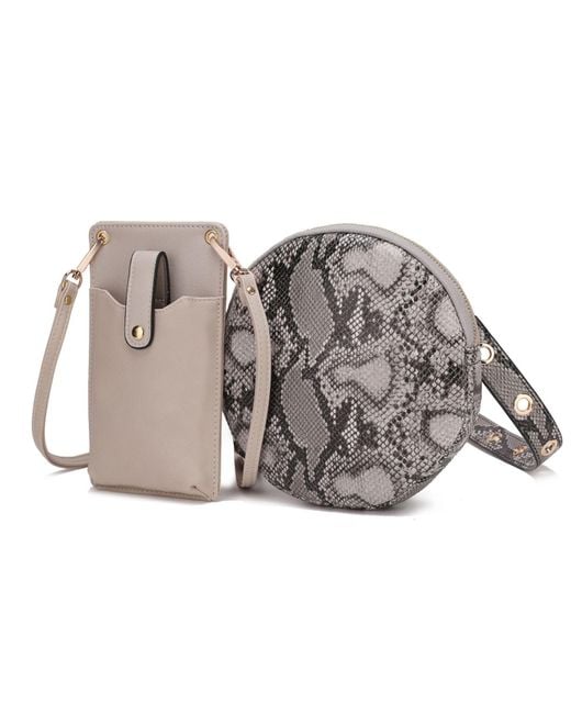 MKF Collection by Mia K Hailey Smartphone Convertible Crossbody Bag in Metallic Lyst