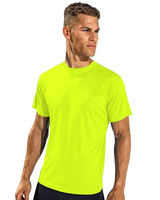 Tridri Tri Dri Short Sleeve Lightweight Fitness T-shirt in Yellow for Men |  Lyst