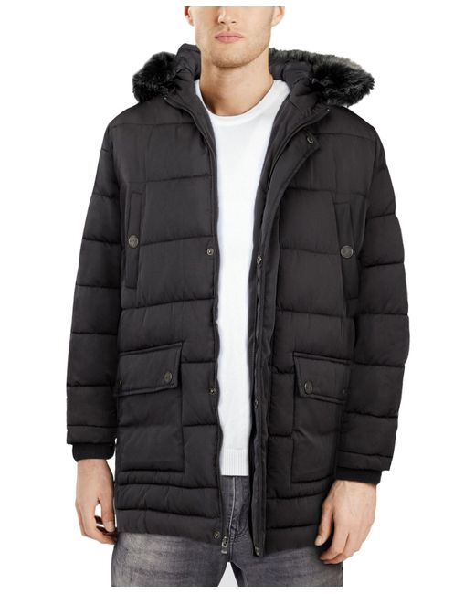 Xray Jeans Hooded Puffer Parka Jacket in Black for Men | Lyst