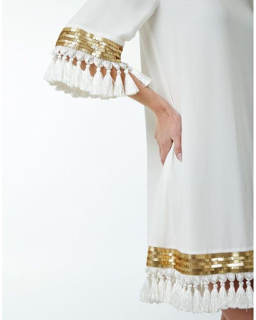 mestiza Shimmy Shimmy Tassel Dress in White Lyst