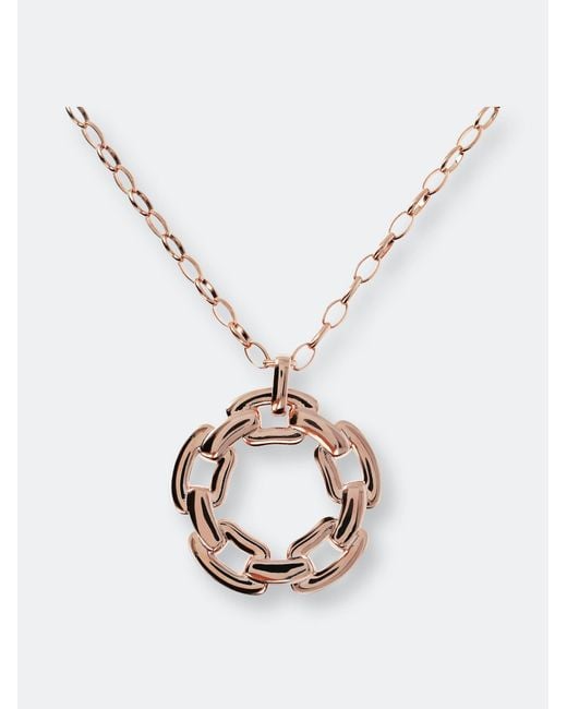 Bronzallure Golden Rose Geometries Pendant Necklace in Metallic Lyst
