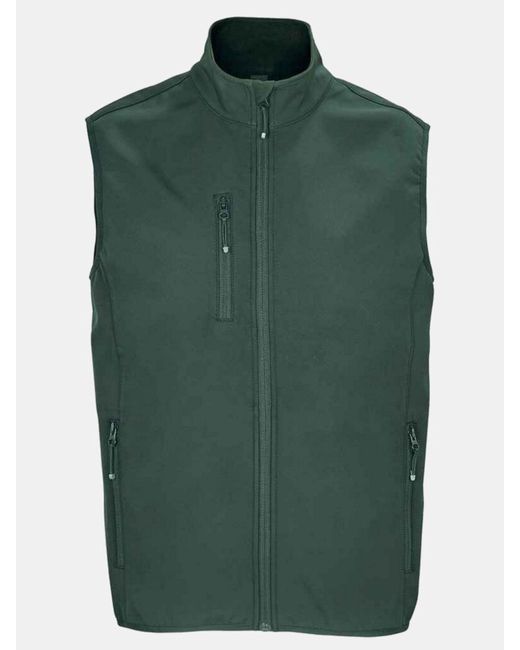 Sol's Falcon Softshell Recycled Body Warmer in Green for Men