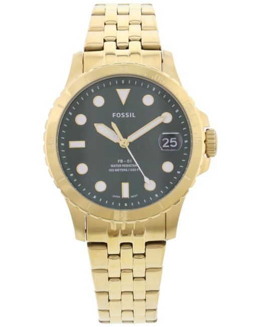 Fossil Es4746 Elegant Japanese Movement Fashionable Threehand Date