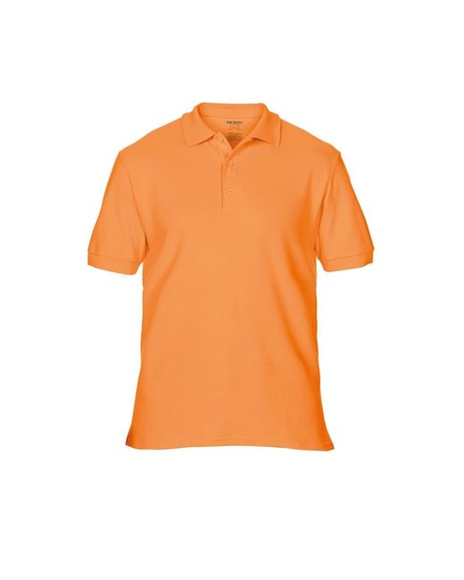 Schelden een schuldeiser struik Gildan Premium Cotton Sport Double Pique Polo Shirt in Orange for Men | Lyst