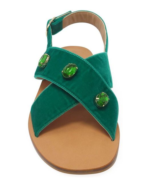 Green jeweled deals sandals