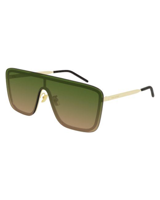Saint Laurent Iconic Sl 364 Mask Sunglasses in Green | Lyst