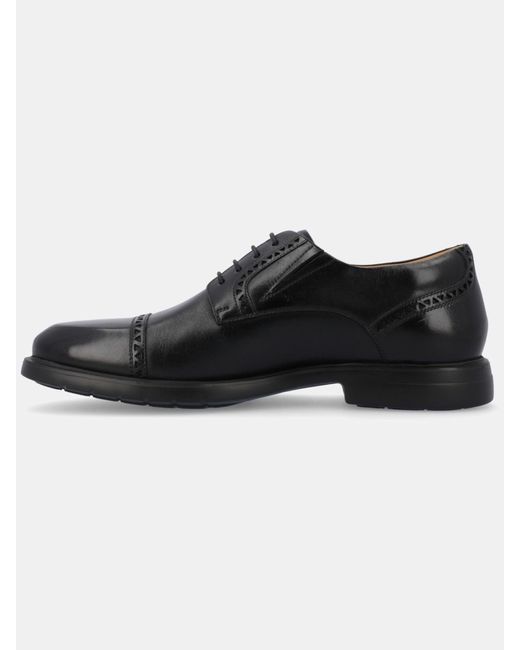 THOMAS AND VINE Kendrick Wide Width Cap Toe Derby Shoes in Black for ...