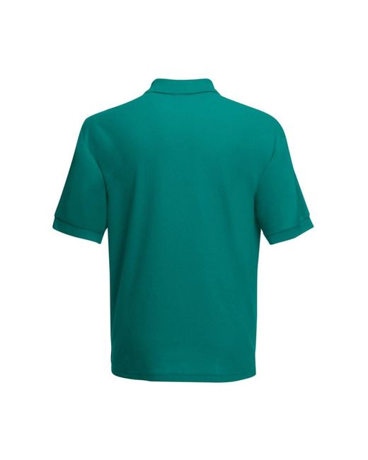 Fruit Of The Loom 65/35 Pique Short Sleeve Polo Shirt in Green for Men |  Lyst