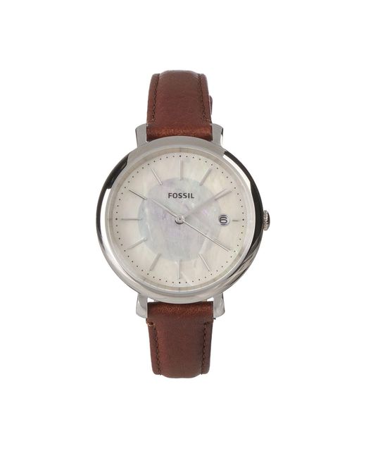 Fossil Es5090 Brown Jacqueline Solarpowered Stainless Steel And Eco