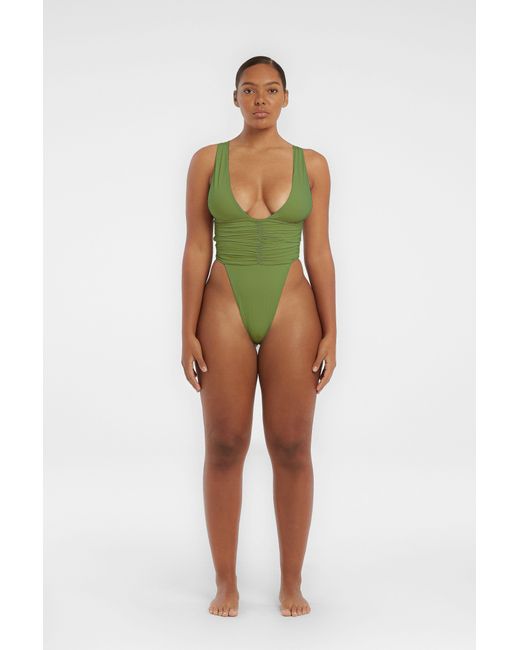 RIOT SWIM Echo One Piece In Green Lyst