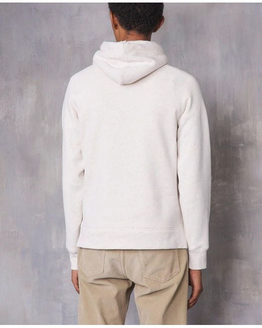 Officine Generale Octave Org Cotton Fleece Hoodie in Gray for Men