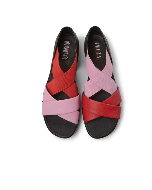 camper red sandals