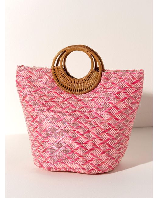 Shiraleah Roma Tote, Pink in Red | Lyst