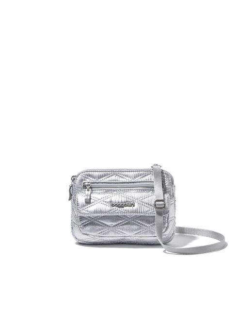 Baggallini Modern Drawstring Crossbody Bag | Lightweight & Organized With Key Leash & Pockets