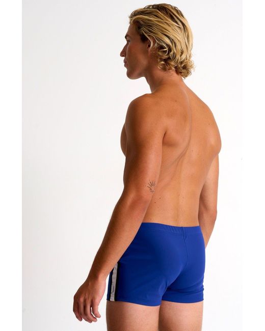 Shan Fitted Short Swim Trunks in Blue for Men | Lyst