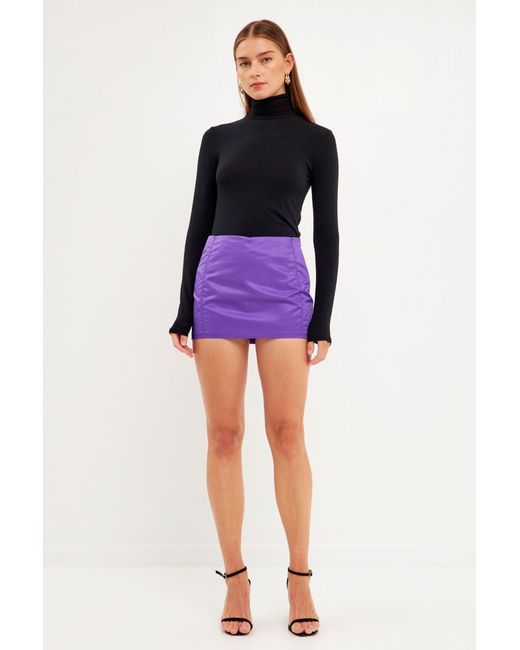 Endless Rose Nylon Mini Skort in Purple Lyst