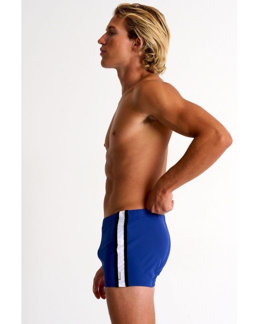 Shan Fitted Short Swim Trunks in Blue for Men | Lyst