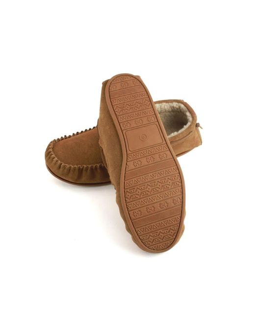 Eastern Counties Leather Owen Berber Suede Moccasins in Brown for Men | Lyst