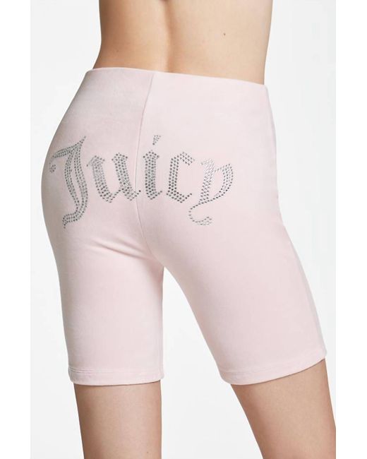 Juicy Couture Long Biker Short in Pink Lyst