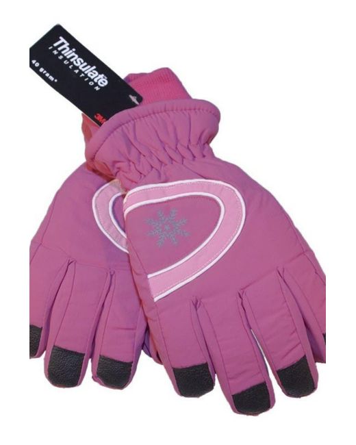 floso / Extra Warm Thermal Padded Winter/ski Gloves With Grip in Pink | Lyst
