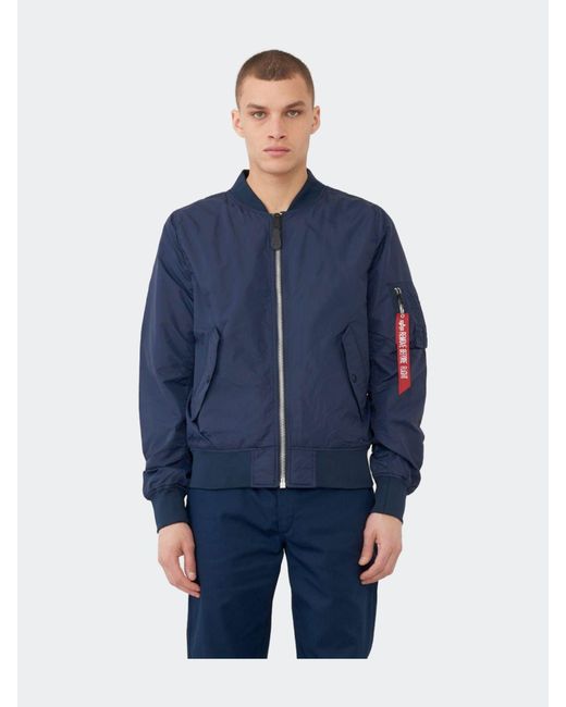 Alpha Industries L-2b Scout Bomber Jacket in Blue for Men | Lyst