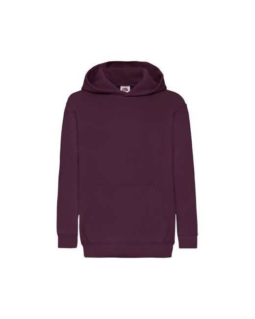 Fruit Of The Loom Childrens Hooded Sweatshirt / Hoodie in Purple | Lyst