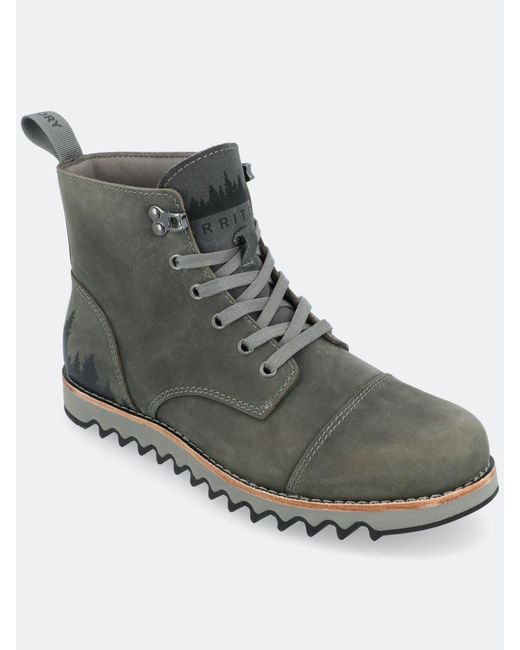 TERRITORY BOOTS Territory Zion Water Resistant Laceup Boot in Gray for