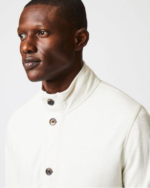 Billy Reid Slub Cotton Cardigan in White for Men Lyst