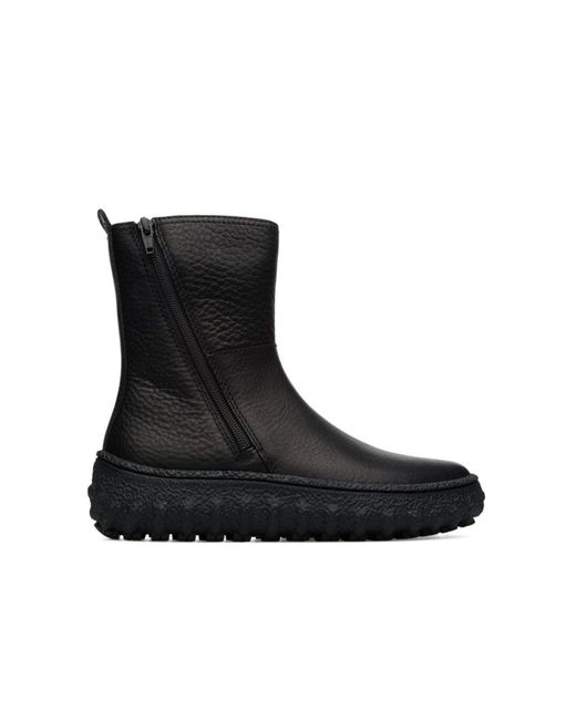 Camper Ground Leather Boot in Black | Lyst