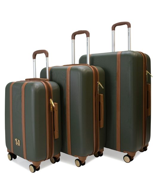 Badgley Mischka Luggage Mia 3 Piece Expandable Retro Luggage Set in