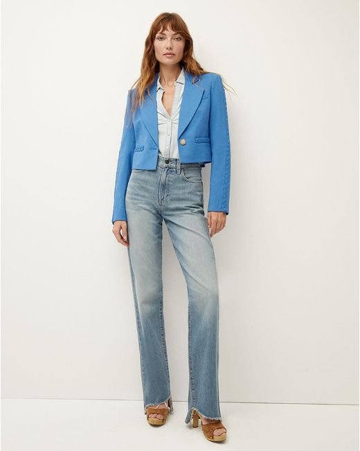 Veronica Beard Blue Behren Cropped Jacket