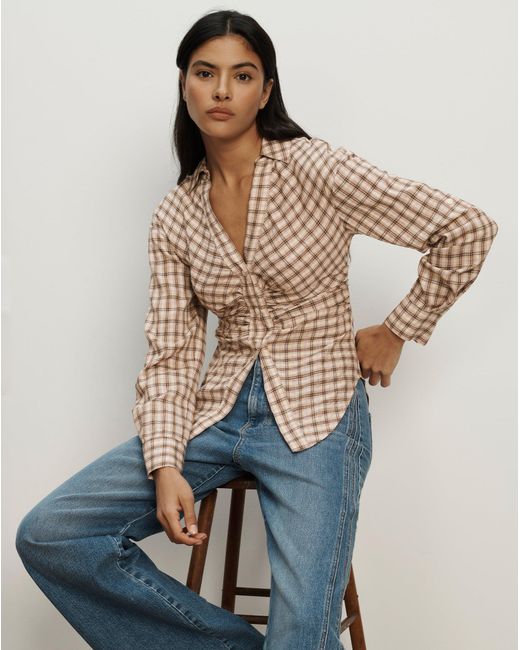 Veronica Beard Blue Devra Button-down Shirt