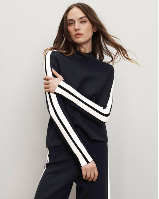 Veronica Beard Blue Asante Knit Pullover