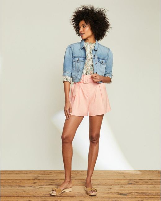 Veronica Beard Women's Raina Short-Sleeved Denim Jacket - Blue - Denim Jackets