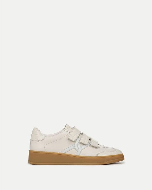 Veronica Beard White Reagan Velcro Sneaker