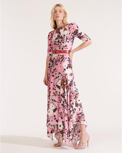 Veronica Beard Silk Connie Mod-floral Dress in Pink - Lyst