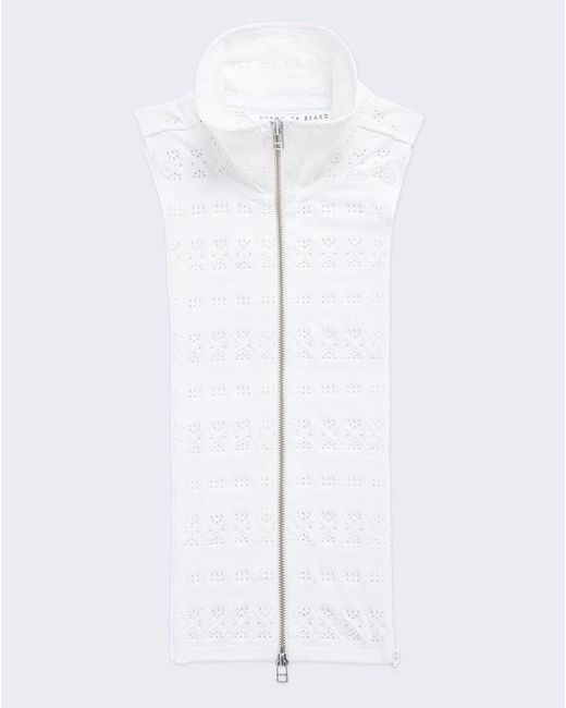 Veronica Beard Women's Turtleneck Lace Dickey - White - Turtlenecks