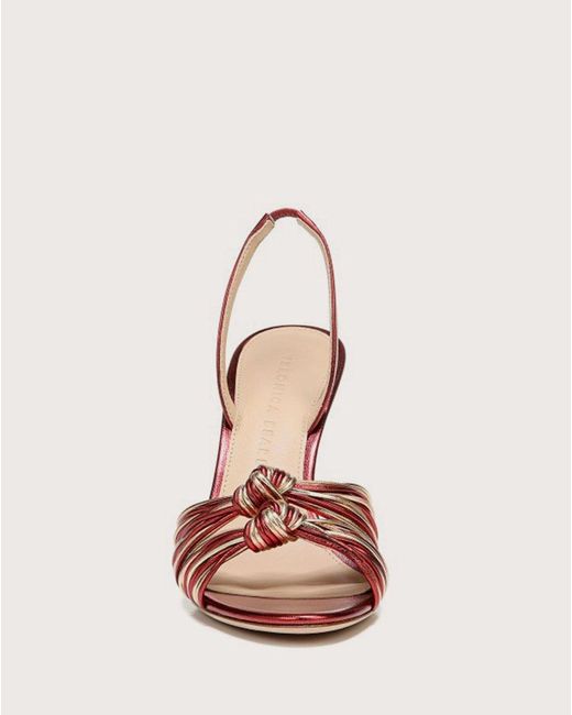 veronica beard alessia metallic knot sandals