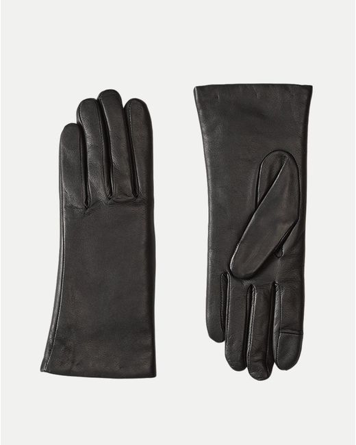 GLOVES IN BLACK LAMBSKIN AND FLEECE LINING 465050