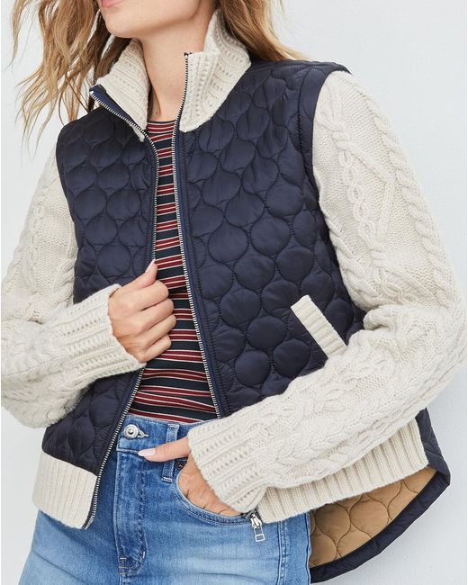 Veronica Beard Patra Mixedmedia Jacket in Blue Lyst