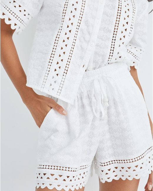 Veronica Beard Tijana Lace Short in White Lyst