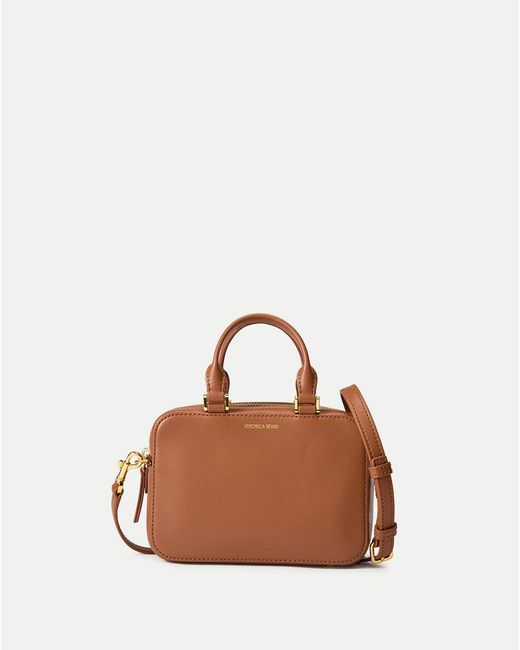 Veronica Beard Brown Boxy Top-handle Bag