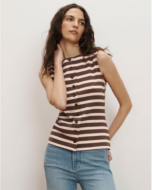 Veronica Beard Multicolor Uma Ribbed Vest