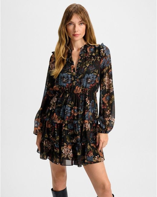 Veronica Beard Black Justine Silk Mini Dress