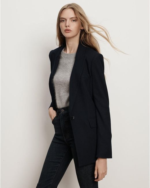 Veronica Beard Black Long And Lean Dickey Jacket