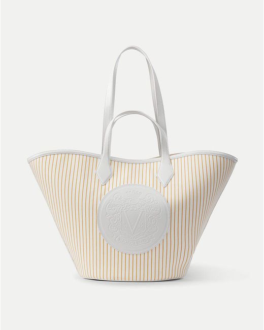Veronica Beard White Crest Tote Large