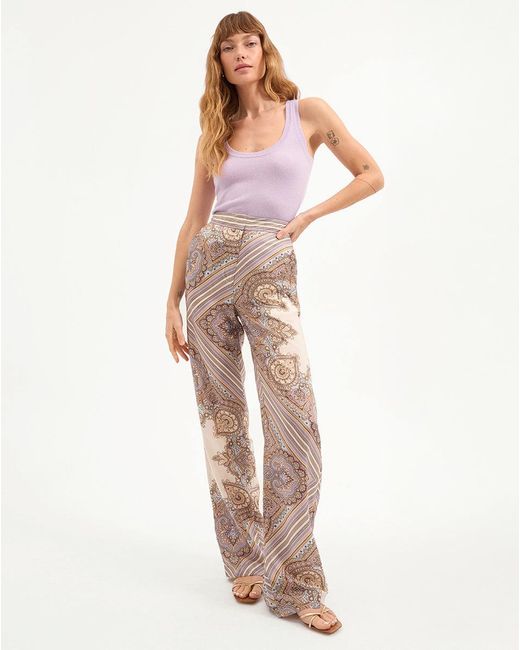 Veronica Beard White Grigore Silk Pant